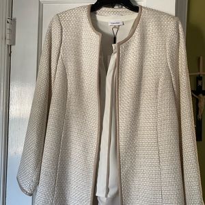 Calvin Klein suit, new with tags, Long jacket, short skirt with sleeveless top